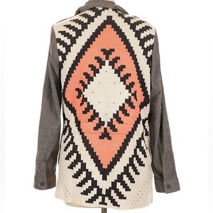 DAVI & DANI Women's Utility Jacket in Gray Corduroy